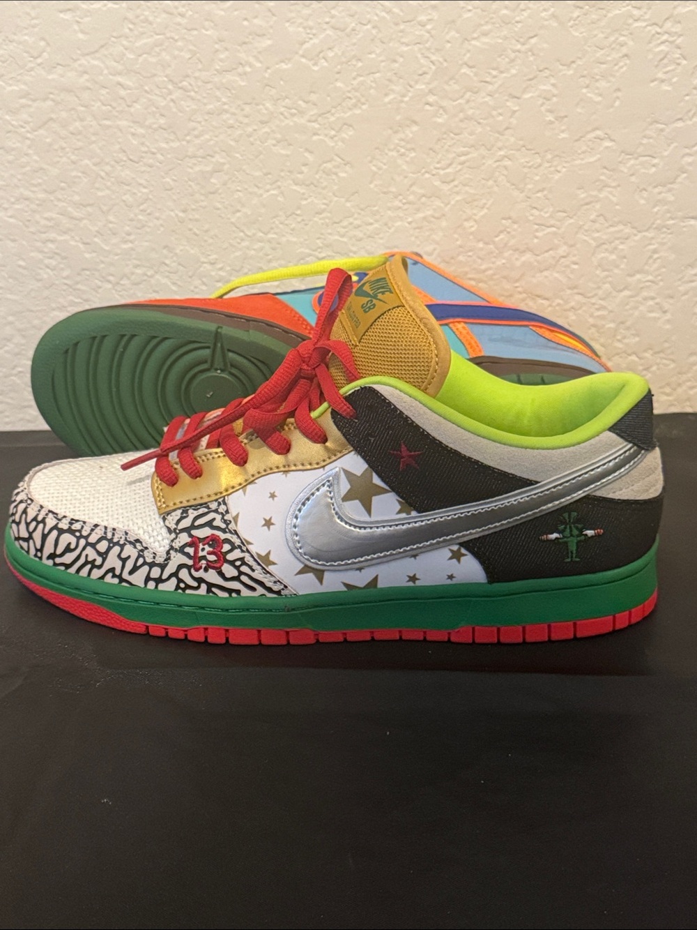 Nike Multicolor Low-Top Sneaker with Silver Swoosh